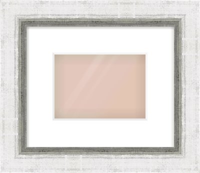 Silver Reverse Frame for 7 × 5in artwork, with Smooth White Single Mount
