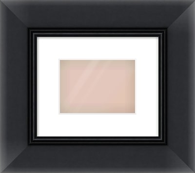 Black Reverse Frame for 7 × 5in artwork, with Smooth White Single Mount