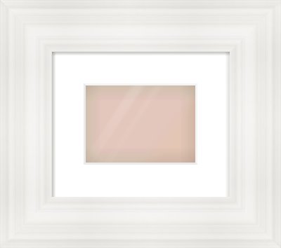 White Spoon Frame for 7 × 5in artwork, with Smooth White Single Mount