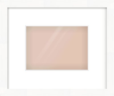 White Flat Frame for 7 × 5in artwork, with Smooth White Single Mount