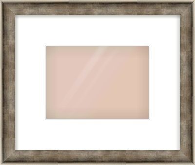 Silver Scoop Frame for 7 × 5in artwork, with Smooth White Single Mount