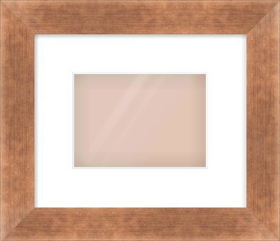 Bronze Flat Frame for 7 × 5in artwork, with Smooth White Single Mount