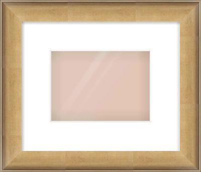 Gold Scoop Frame for 7 × 5in artwork, with Smooth White Single Mount