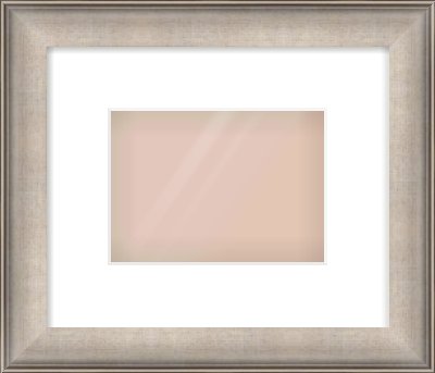 Champagne Silver Scoop Frame for 7 × 5in artwork, with Smooth White Single Mount