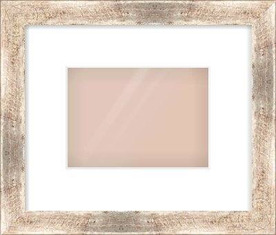 Silver Flat Frame for 7 × 5in artwork, with Smooth White Single Mount
