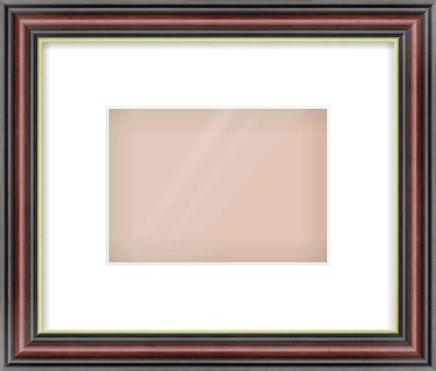 Brown Reverse Frame for 7 × 5in artwork, with Smooth White Single Mount