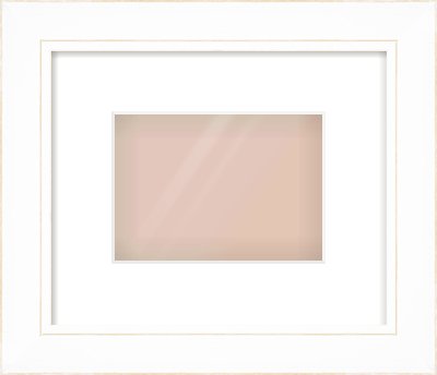 White / Natural Scoop Frame for 7 × 5in artwork, with Smooth White Single Mount
