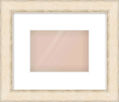 GOLD Flat Frame for 7 × 5in artwork, with Smooth White Single Mount