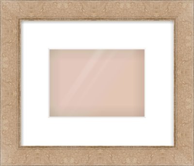 Bronze Flat Frame for 7 × 5in artwork, with Smooth White Single Mount