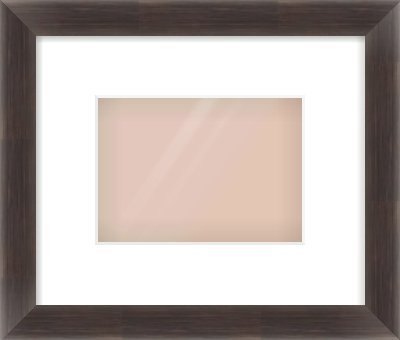 Brown Bevel Frame for 7 × 5in artwork, with Smooth White Single Mount