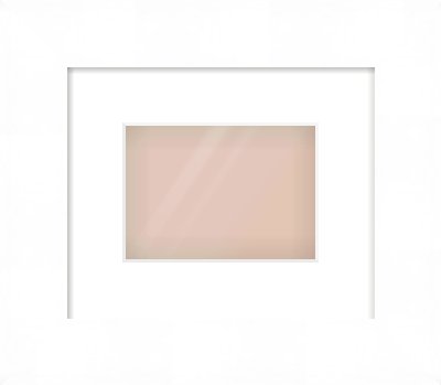 Natural Grain / White Stain Stepped Frame for 7 × 5in artwork, with Smooth White Single Mount