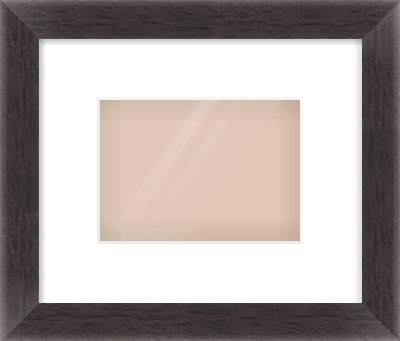 Brown Flat Frame for 7 × 5in artwork, with Smooth White Single Mount