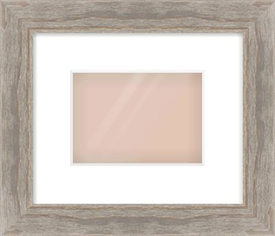 Grey Wood Flat Frame for 7 × 5in artwork, with Smooth White Single Mount