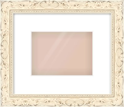 White Decorative Frame for 7 × 5in artwork, with Smooth White Single Mount