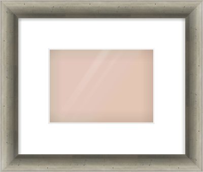 Silver Spoon Frame for 7 × 5in artwork, with Smooth White Single Mount