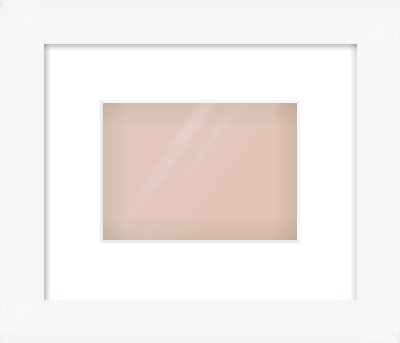 Gloss White Cushion Frame for 7 × 5in artwork, with Smooth White Single Mount