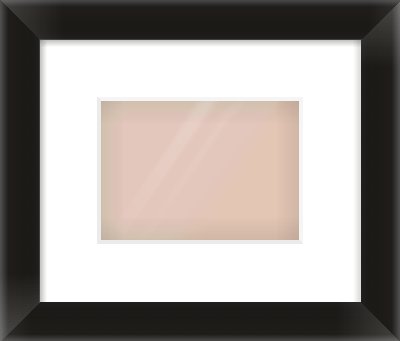 Black Flat Frame for 7 × 5in artwork, with Smooth White Single Mount