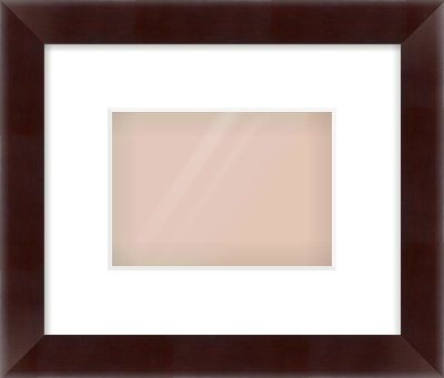 Brown Flat Frame for 7 × 5in artwork, with Smooth White Single Mount