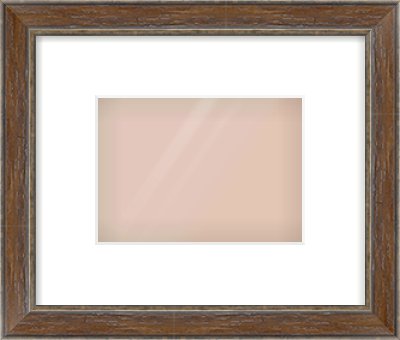 Walnut / Pewter Reverse Frame for 7 × 5in artwork, with Smooth White Single Mount