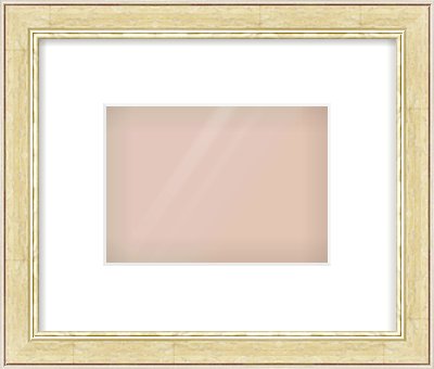 Ivory Reverse Frame for 7 × 5in artwork, with Smooth White Single Mount