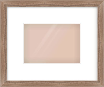 Walnut Flat Frame for 7 × 5in artwork, with Smooth White Single Mount