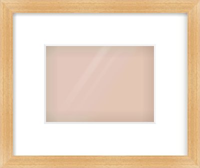 Oak Veneer Flat Frame for 7 × 5in artwork, with Smooth White Single Mount
