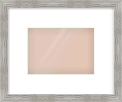 Grey Wood Grain Flat Frame for 7 × 5in artwork, with Smooth White Single Mount