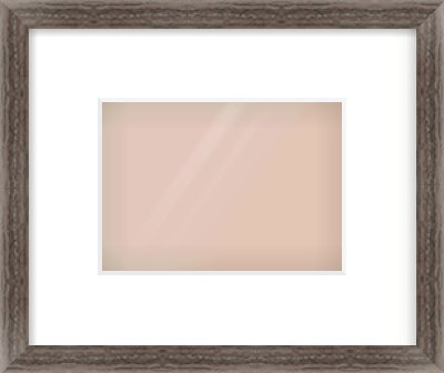 Dark Walnut Flat Frame for 7 × 5in artwork, with Smooth White Single Mount