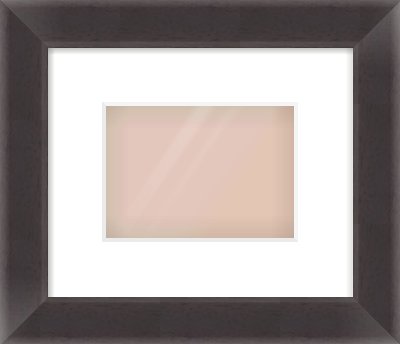 Brown Flat Frame for 7 × 5in artwork, with Smooth White Single Mount