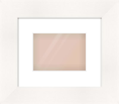 White Beveled Frame for 7 × 5in artwork, with Smooth White Single Mount