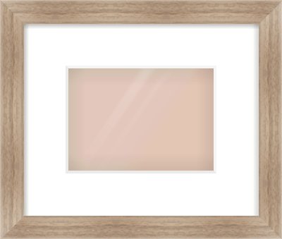 Walnut Flat Frame for 7 × 5in artwork, with Smooth White Single Mount