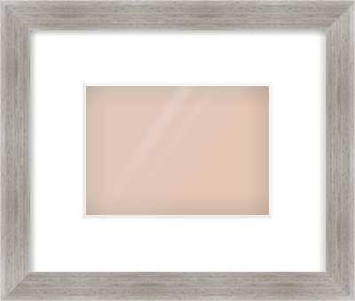 Grey Flat Frame for 7 × 5in artwork, with Smooth White Single Mount