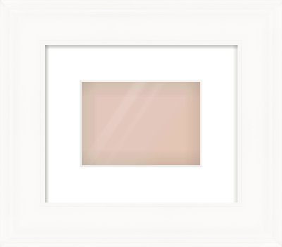 White Scoop Frame for 7 × 5in artwork, with Smooth White Single Mount