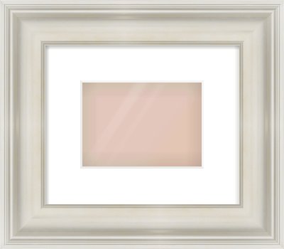 Silver Scoop Frame for 7 × 5in artwork, with Smooth White Single Mount