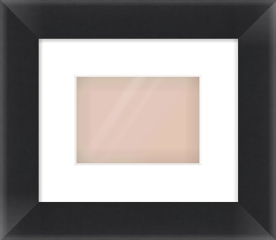 Black Flat Frame for 7 × 5in artwork, with Smooth White Single Mount