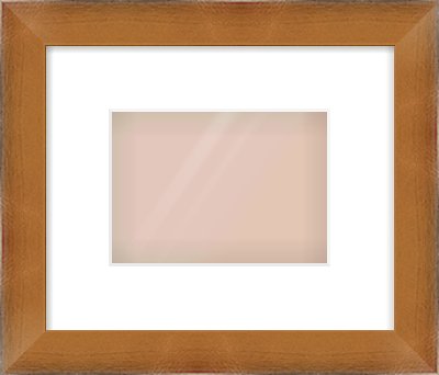 Brushed Bronze with Black Sides Flat Frame for 7 × 5in artwork, with Smooth White Single Mount