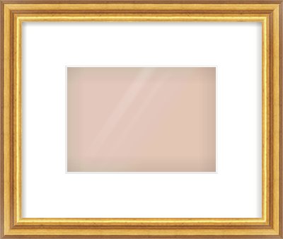 Gold Reverse Frame for 7 × 5in artwork, with Smooth White Single Mount