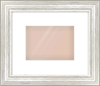 Silver Scoop Frame for 7 × 5in artwork, with Smooth White Single Mount
