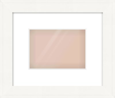 White Scoop Frame for 7 × 5in artwork, with Smooth White Single Mount