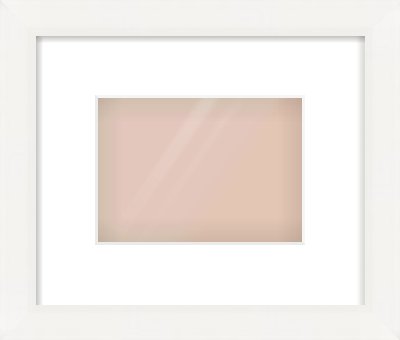White Beveled Frame for 7 × 5in artwork, with Smooth White Single Mount