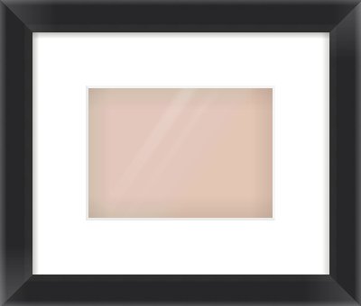 Black Angle Frame for 7 × 5in artwork, with Smooth White Single Mount