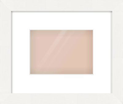 White Flat Frame for 7 × 5in artwork, with Smooth White Single Mount