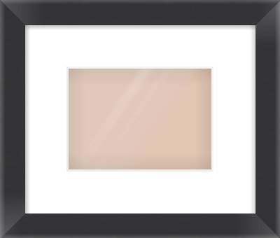 Black Flat Frame for 7 × 5in artwork, with Smooth White Single Mount