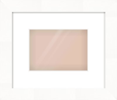 White Bevel Frame for 7 × 5in artwork, with Smooth White Single Mount