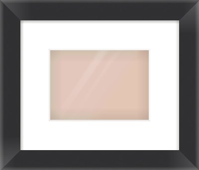 Black Bevel Frame for 7 × 5in artwork, with Smooth White Single Mount