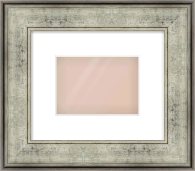 Silver Flat Frame for 7 × 5in artwork, with Smooth White Single Mount