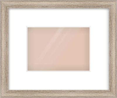 Silver Cushion Frame for 7 × 5in artwork, with Smooth White Single Mount