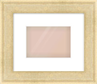 Gold Flat Frame for 7 × 5in artwork, with Smooth White Single Mount