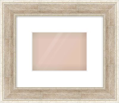 Silver Flat Frame for 7 × 5in artwork, with Smooth White Single Mount