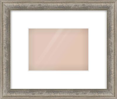 Silver Dome Frame for 7 × 5in artwork, with Smooth White Single Mount